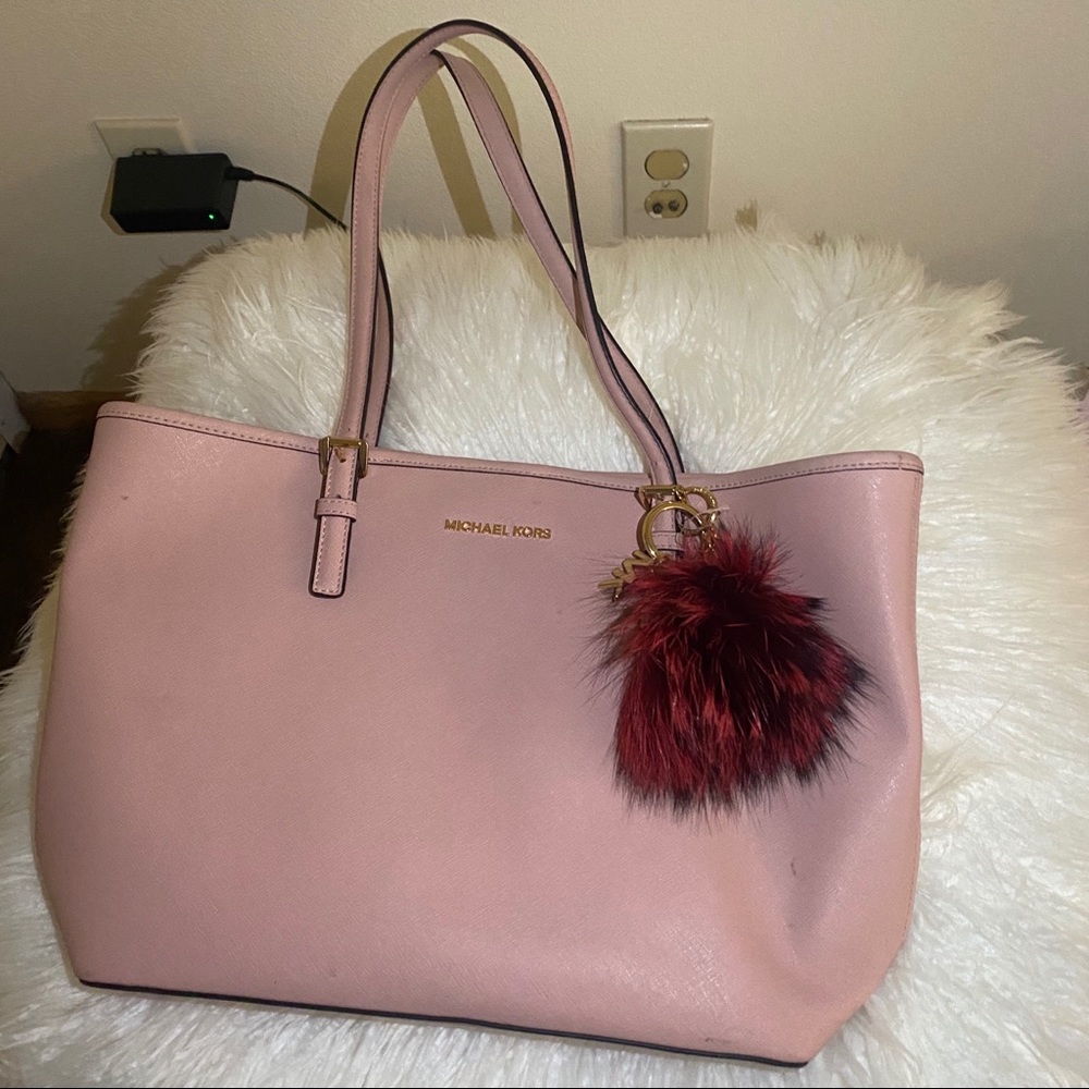 pink michael kors small tote